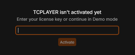 TCPLAYER activating license key screenshot
