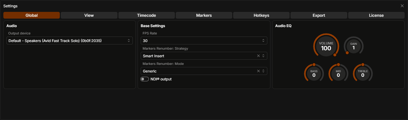 TCPLAYER global settings screenshot